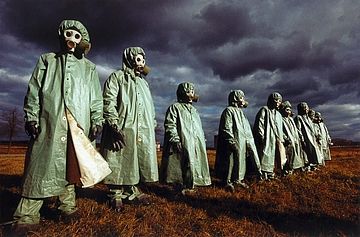 Üben für das Ende der Welt, Moskau 1990. © Hans-Jürgen Burkard
