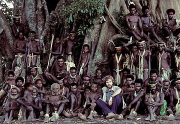 Porträt Hans-Jürgen Burkard, Insel Tanna, Vanuatu, Südpazik, 1987 Reportage für Geo Magazin 